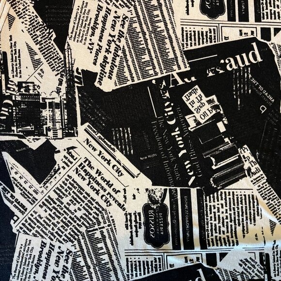 JOSTAR Poly‎ Spandex Stretch Knit TOP CAPRI PANT SET newspaper - Picture 10 of 11